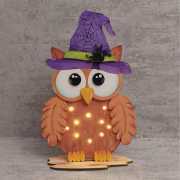 Holz Bastelset Eule "Olga" mit wechselbarem Hut